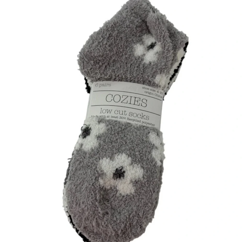 Women's 6 Pack Cozies‎ Low Cut Socks Size 4-10